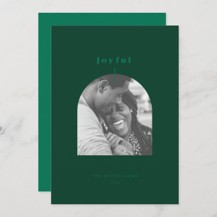 Joyful Arched Photo Holiday Card