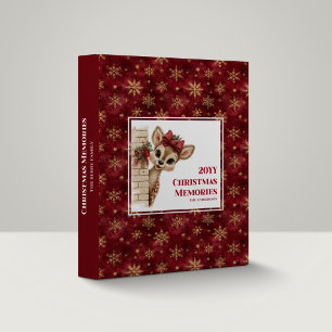 Joyful Baby Fawn Holiday Memory Ring Binder