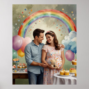 Joyful Baby Shower with Mom and Dad Poster