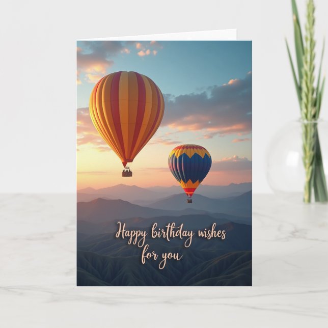 Joyful Balloon Flight Card (Front)