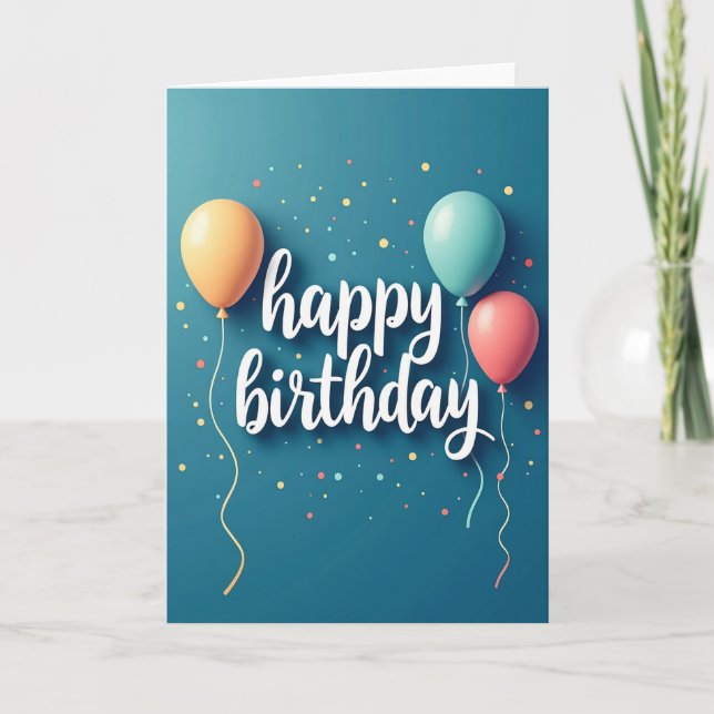 Joyful Balloon Script Card (Front)