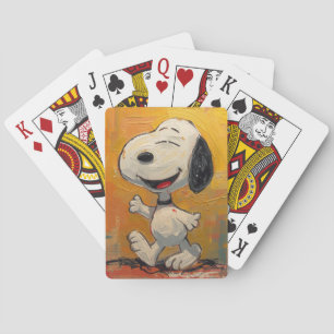 Joyful Beagle Dog Pop Art Painting Playing Cards