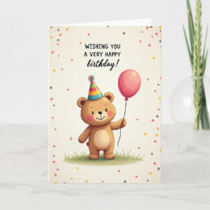 Joyful Bear Birthday Card