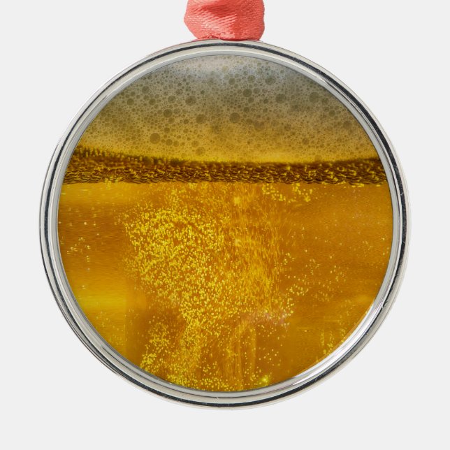 Joyful Beer Galaxy a Celestial Quenching Metal Ornament (Front)