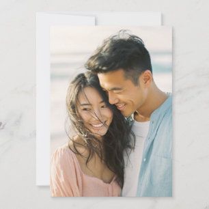 Joyful Beige Minimalist Photo Invitation