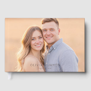 Joyful Beige Realistic Photo Guest Book