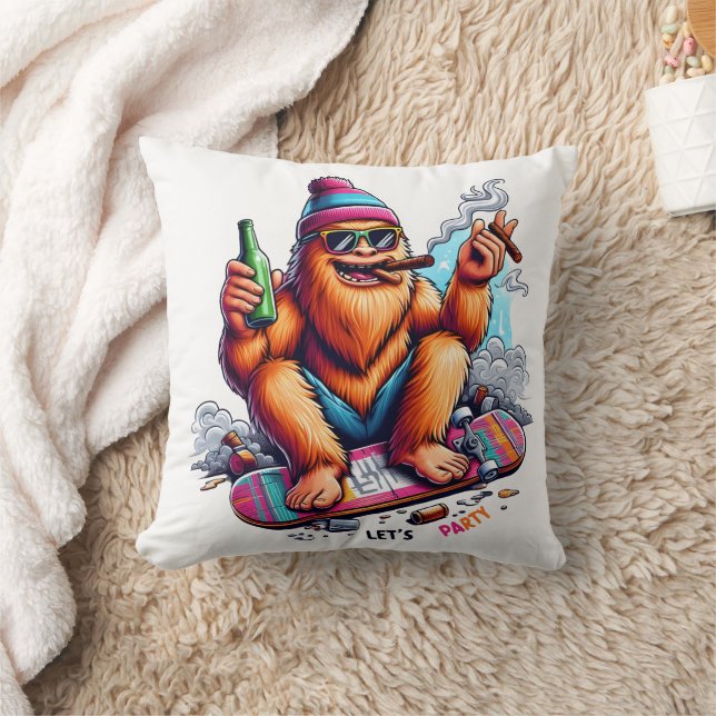 Joyful being partying with friends throw pillow (Blanket)