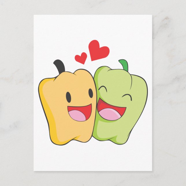 Joyful Bell Pepper Lovers Postcard (Front)