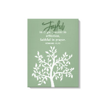 Joyful Bible Verse and Simple Tree