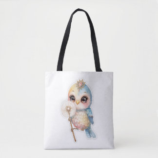 joyful bird tote bag