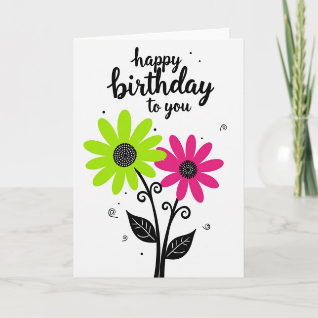 Joyful Birthday Bloom Card (Front)