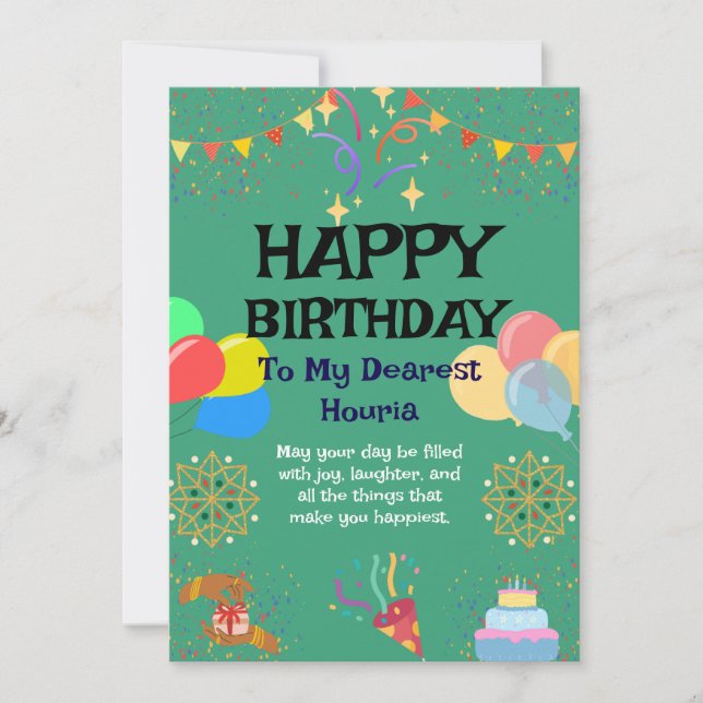Joyful Birthday Celebration Invitation (Front)