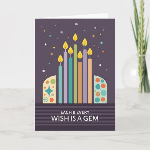 Joyful Birthday Column Flame Card