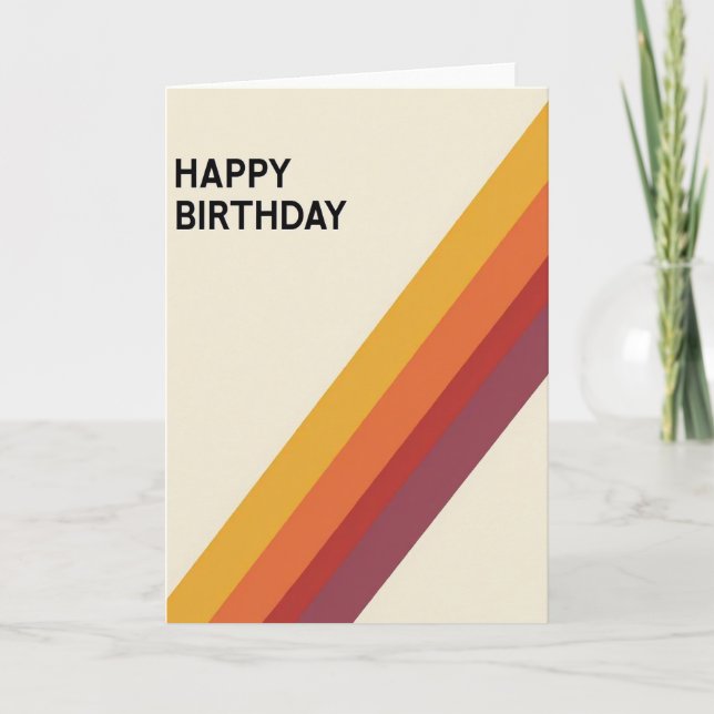 Joyful Birthday Creamy Background Card (Front)