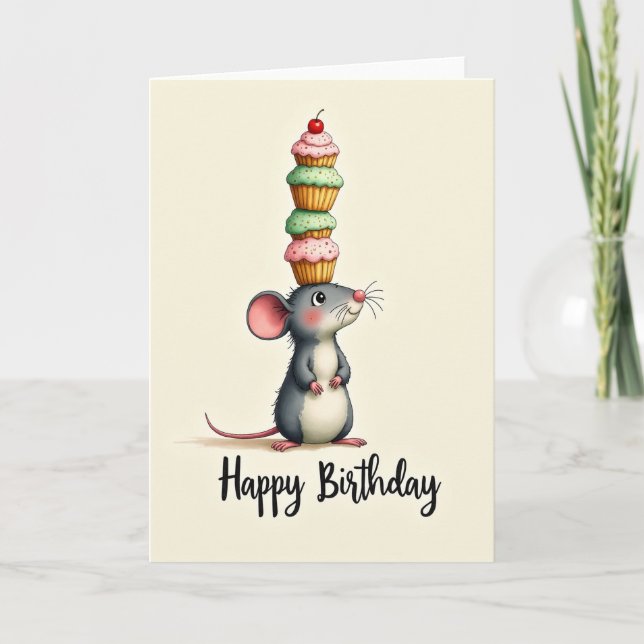 Joyful Birthday Creature Card (Front)
