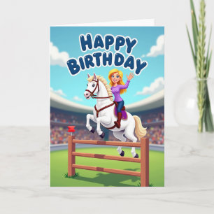 Joyful Birthday Equestrian Card