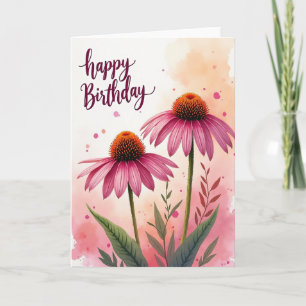 Joyful Birthday Fuchsia Bloom Card