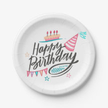 Joyful Birthday Paper Plates