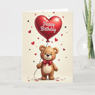 Joyful Birthday Plush Toy Card