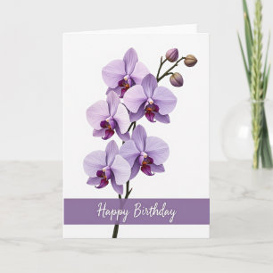 Joyful Birthday Violet Floral Card