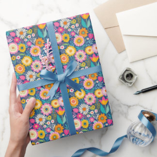 Joyful Blooms Wrapping Paper