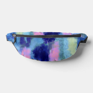Joyful Blue Abstract Fanny Pack
