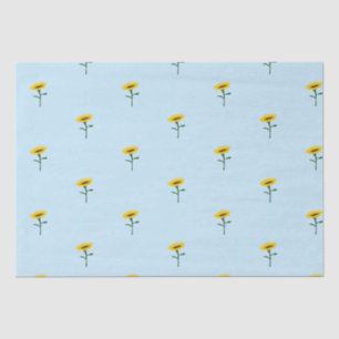 Joyful Blue and Yellow Twin Sunflowers in Bloom Tissue Paper