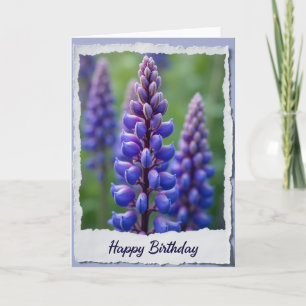 Joyful Blue Bloom Birthday Card