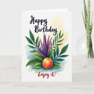 Joyful Botanical Watercolor Card