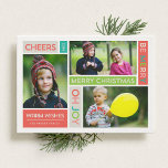 Joyful & Bright Holiday Photo Card<br><div class="desc">Introducing a vibrant and festive holiday photo card design that embodies the joyful spirit of the season with a captivating colour block style. This design bursts with bright Christmas colours, creating an energetic and lively atmosphere that will bring smiles to the faces of those who receive it. The card features...</div>