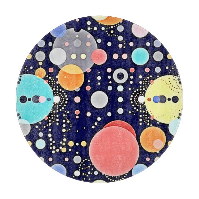 Joyful Bubble Universe Vision Cutting Board (Front)