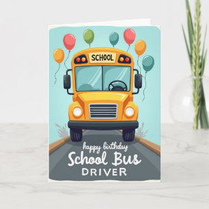Joyful Bus Birthday Card