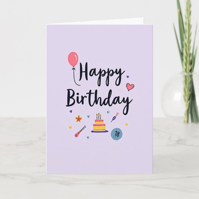 Joyful Cake Balloon Card (Front)