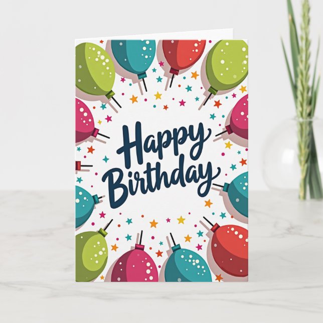 Joyful Calligraphy Sphere Card (Front)
