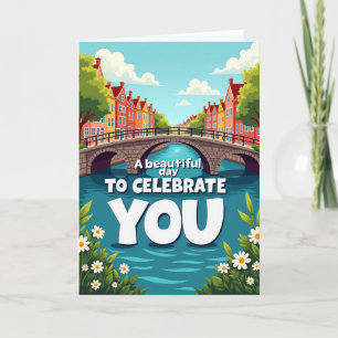 Joyful Canal Houses Card
