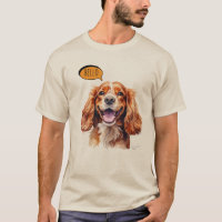 Joyful Cavalier King Charles Spaniel in Watercolor