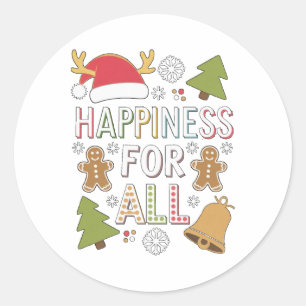 Joyful Cheer  Classic Round Sticker