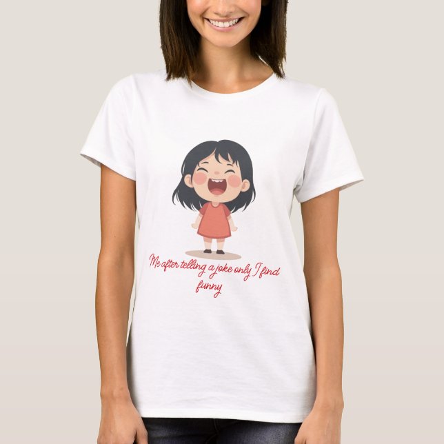 Joyful Chibi Girl Laughing T-Shirt (Front)
