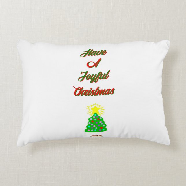 Joyful Christmas Accent Pillow (Front)