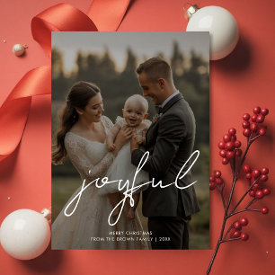 Joyful Christmas Colorful Family Holiday Card