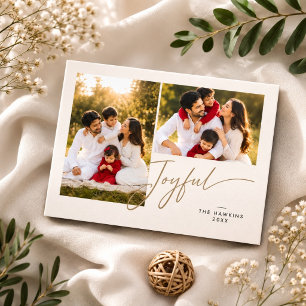 Joyful Christmas Family Memories Photo Holiday Card