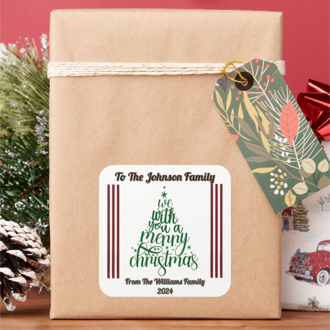Joyful Christmas Festive Sticker (Holiday)