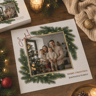 Joyful Christmas Personalized Family Photo Puzzle
