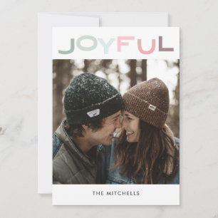 JOYFUL Christmas Photo Holiday Card