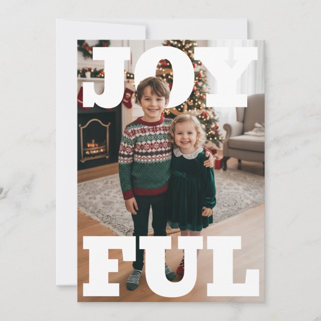 Joyful Christmas PhotoPop Card (Front)