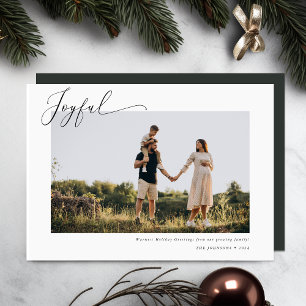 Joyful Christmas Pregnancy Announcement Card