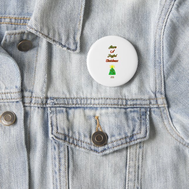 Joyful Christmas Round Button (In Situ)