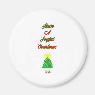 Joyful Christmas Round Magnet