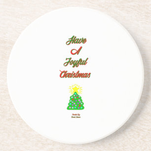 Joyful Christmas Sandstone Coaster