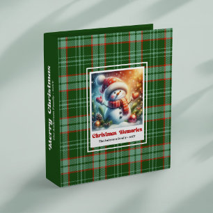 Joyful Christmas snowman memory scrapbook editable Binder